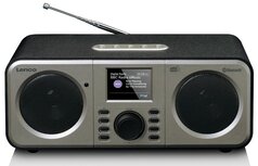 Lenco DAR-030BK stereo DAB+/FM radio zwart voorzijde