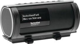 Technisat DIGITRADIO BIKE 1 DAB+/FM fietsradio voor op stuur zwart/zilver voorkant links
