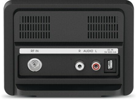 Technisat DIGITRADIO 10 DAB+/FM digitale mini radio-adapter met Wi-Fi + Spotify + bluetooth zwart/zilver achterkant