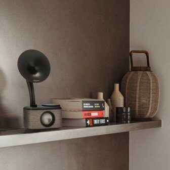 Sangean CP-100D Gramophone FM/DAB+ retro radio Fabric Grey-Black&nbsp;met bluetooth en aux