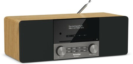 Technisat DIGITRADIO 3 DAB+ radio eikenhout voorkant links