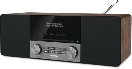 Technisat DIGITRADIO 3 DAB+ radio walnoot voorkant rechts