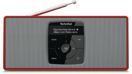 Technisat DIGITRADIO 2 S DAB+/FM radio met bluetooth rood/zilver