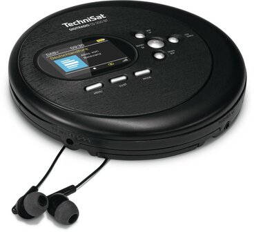 Technisat DIGITRADIO CD 2GO BT DAB+/FM discman zwart hoofdtelefoonaansluiting