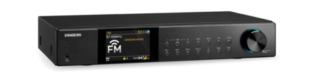 Sangean WFT-4 DAB/DAB+/FM internetradio hifi stereo tuner zwart met bluetooth en wifi voorzijde links