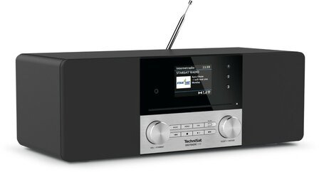 Technisat DIGITRADIO 3 IR DAB+/FM radio zwart links