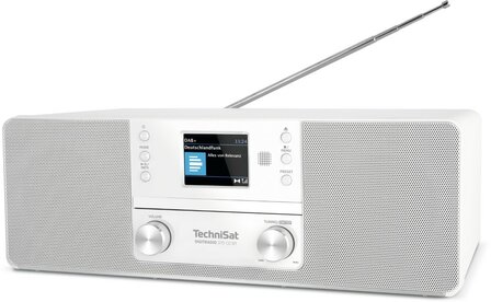 Technisat DIGITRADIO 370 CD BT DAB+/FM radio wit met CD-speler voorkant rechts