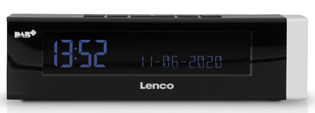 Lenco CR-630BK stereo DAB+/FM wekkerradio zwart voorzijde