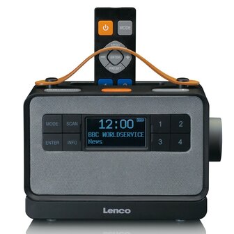 LENCO PDR-065BK draagbare senioren FM/DAB+ radio zwart voorzijde
