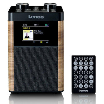 Lenco PDR-60WD draagbare DAB+/FM radio met afstandsbediening