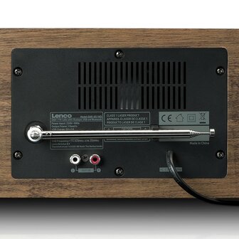 Lenco DAR-051WD stereo DAB+/ FM radio met CD-speler zwart antenne