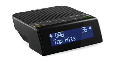 Sangean DCR-90BT DAB+/FM digitale wekkerradio zwart voorzijde links