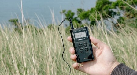 Sangean DT-120 Black AM/FM-stereo kleine zakradio zwart op batterijen