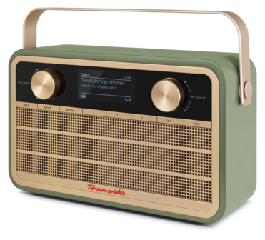 TechniSat Transita 121 IR retro DAB+/FM radio groen voorzijde rechts