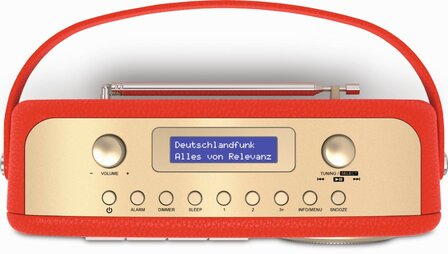 TechniSat Transita 130 retro DAB+/FM radio rood bovenkant