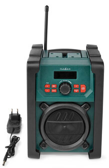 Nedis RDDB3100GN DAB+/FM bouwradio groen zwart batterij/netvoeding onderdelen