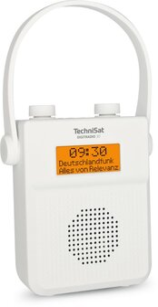 Technisat DIGITRADIO 30 DAB+/FM waterdichte doucheradio wit voorkant links