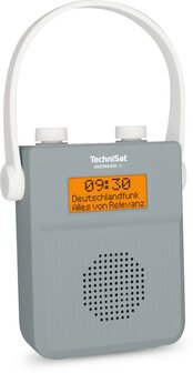 Technisat DIGITRADIO 30 DAB+/FM waterdichte doucheradio grijs voorkant links