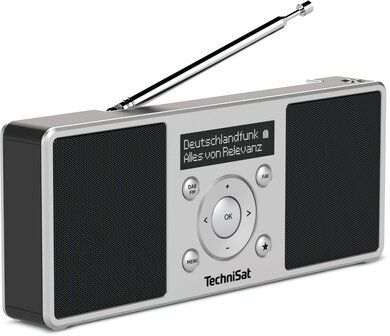 Technisat DIGITRADIO 1 S DAB+/FM radio zwart/zilver voorkant links