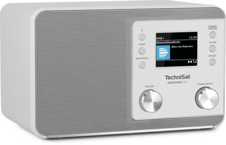 Technisat DIGITRADIO 307 DAB+/FM radio wit voorkant links