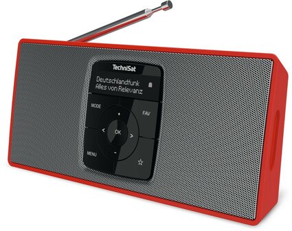 Technisat DIGITRADIO 2 S DAB+/FM radio met bluetooth rood/zilver rechts