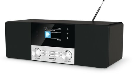 Technisat DIGITRADIO 4 C DAB+/FM radio zwart zilver voorkant rechts