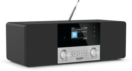 Technisat DIGITRADIO 4 C DAB+/FM radio zwart zilver voorkant links