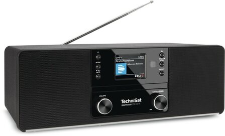 Technisat DIGITRADIO 370 CD IR DAB+/FM radio zwart voorkant links