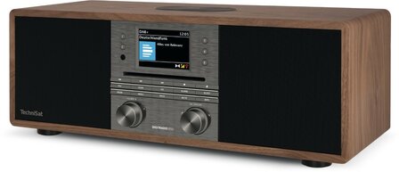 Technisat DIGITRADIO 650 DAB+/FM Wi-Fi radio walnoot antraciet voorkant rechts