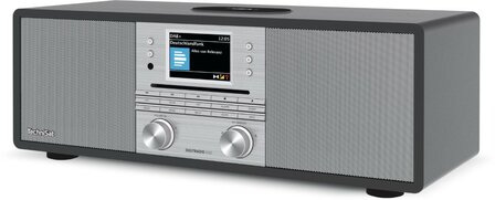 Technisat DIGITRADIO 650 DAB+/FM Wi-Fi radio antraciet zilver voorkant rechts