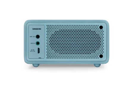 Sangean DDR-7 Norse Blue mini DAB+/FM radio met bluetooth en aux lichtblauw achterzijde