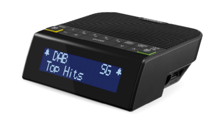 Sangean DCR-90BT DAB+/FM digitale wekkerradio zwart voorzijde rechts