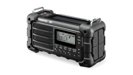 Sangean Survivor MMR-99 FM/DAB+ radio Midnight Black met zonnepaneel en dynamo voorkant rechts