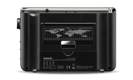 Sangean ATS-909X2 ultieme wereldontvanger FM, SW, MW, LW, Air radio grijs achterzijde