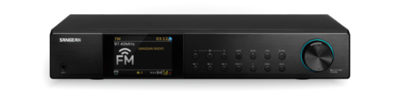 Sangean WFT-4 DAB/DAB+/FM internetradio hifi stereo tuner zwart met bluetooth en wifi voorzijde