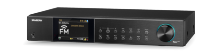 Sangean WFT-4 DAB/DAB+/FM internetradio hifi stereo tuner zwart met bluetooth en wifi voorzijde rechts