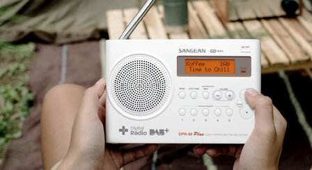 Sangean DPR-69+ White DAB+/FM-RDS draagbare en oplaadbare radio wit