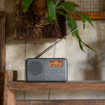 Sangean DPR-64 Grey-Black DAB+/FM-RDS digitale oplaadbare zakradio grijs zwart