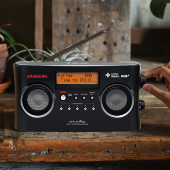 Sangean DPR-25+ Black DAB+/FM-RDS digitale oplaadbare stereo radio zwart