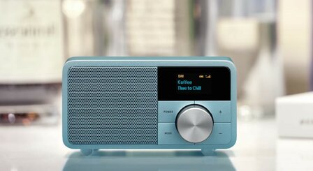 Sangean DDR-7 Norse Blue mini DAB+/FM radio met bluetooth en aux lichtblauw