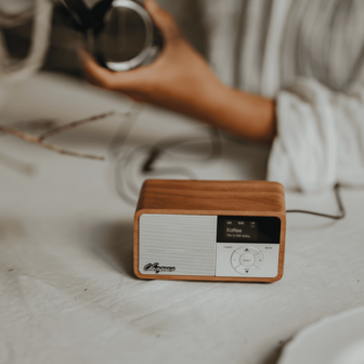 Sangean DDR-7X Light Wood DAB+/FM-RDS oplaadbare mini radio licht hout met bluetooth en aux