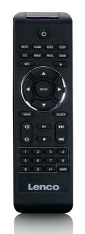 Lenco DAR-051WD stereo DAB+/ FM radio met CD-speler zwart afstandsbediening