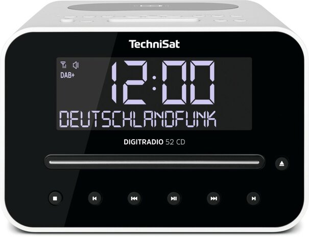 Technisat DIGITRADIO 52 CD DAB+/FM wekkerradio met draadloos laadoppervlak wit
