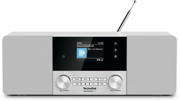 Technisat DIGITRADIO 4 C DAB+/FM radio wit voorkant