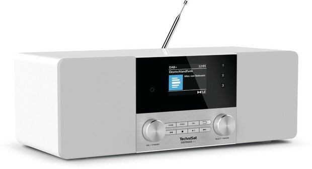 Technisat DIGITRADIO 4 C DAB+/FM radio wit voorkant links