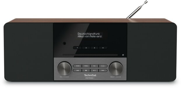 Technisat DIGITRADIO 3 DAB+ radio walnoot voorkant