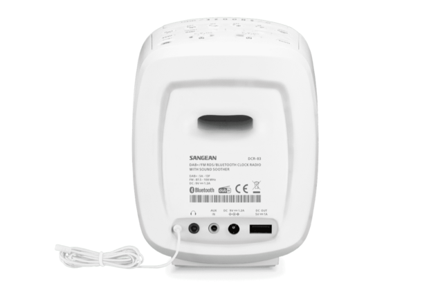 Sangean DCR-83 White DAB+/FM digitale wekkerradio wit met bluetooth en aux