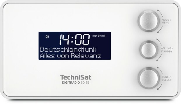 TechniSat DIGITRADIO 50 SE DAB+/FM wekkerradio wit voorkant