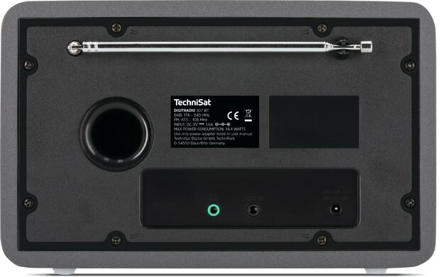 Technisat DIGITRADIO 307 BT DAB+/FM radio met BestTune-technologie zilver achterkant