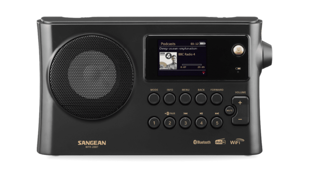 Sangean WFR-28BT DAB+/FM oplaadbare internetradio zwart met bluetooth en app